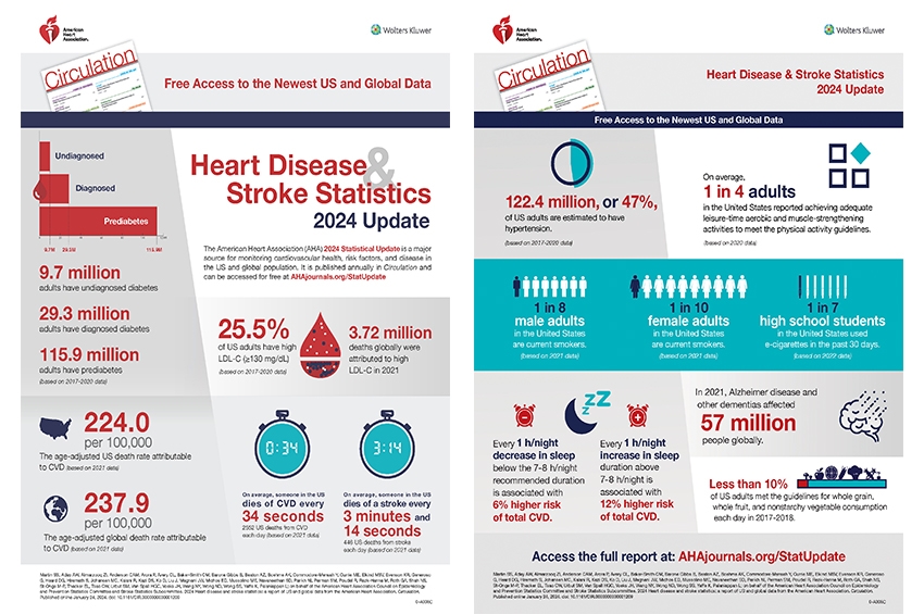 Photo | 2024 Stat Update infographic | American Heart Association